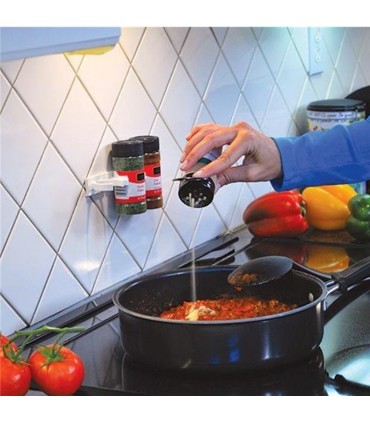 Лепящ се органайзер за подправки за стена или шкаф с 20 отделения