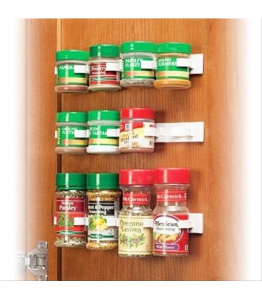 Лепящ се органайзер за подправки за стена или шкаф с 20 отделения