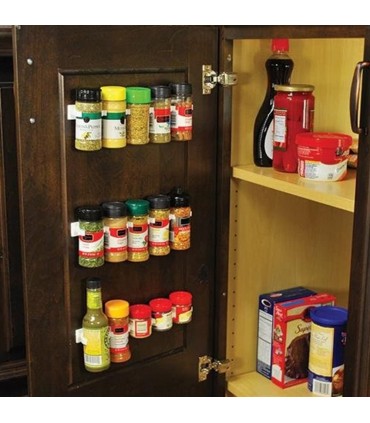 Лепящ се органайзер за подправки за стена или шкаф с 20 отделения