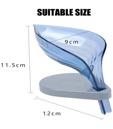 Поставка за твърд сапун с форма на листо с отцеждаща конструкция