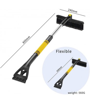 Телескопична Стъргалка за лед с четка за сняг