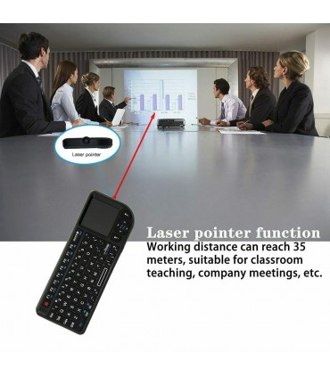 Безжична мини клавиатура с тъчпад и мишка за PC, Smart TV