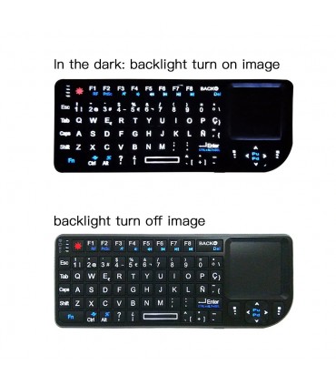 Безжична мини клавиатура с тъчпад и мишка за PC, Smart TV