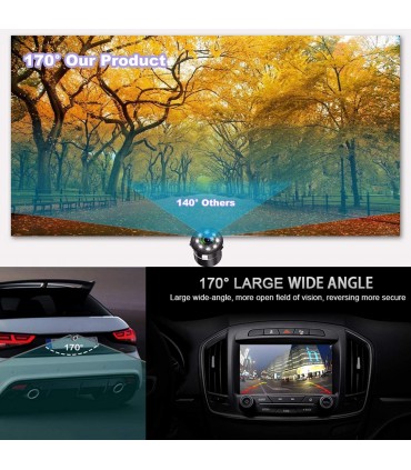 Камера за задно виждане с паркинг линии за автомобил с 8 диода