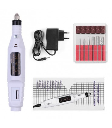 Многофункционална електрическа пила за маникюр и педикюр с 6 приставки