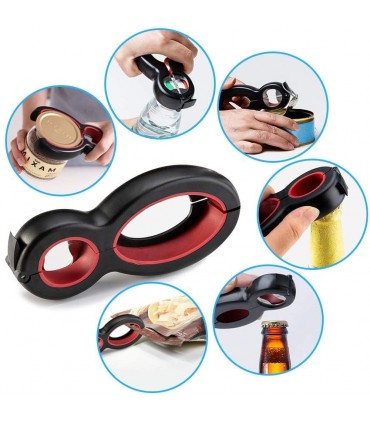 Мултифункционална отварачка 6 в 1 от TPR каучук