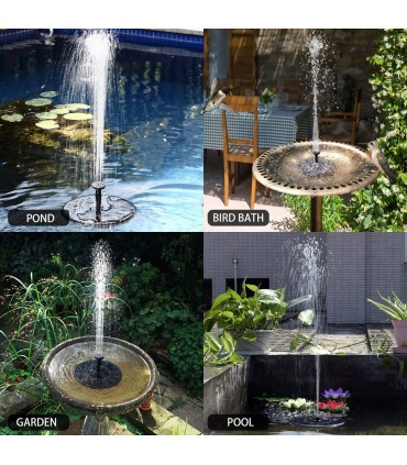 Соларен кръгъл градински фонтан за декорация на дома, градината