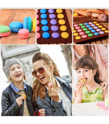 Силиконова подложка за печене на френски макарони, 39х29 см.