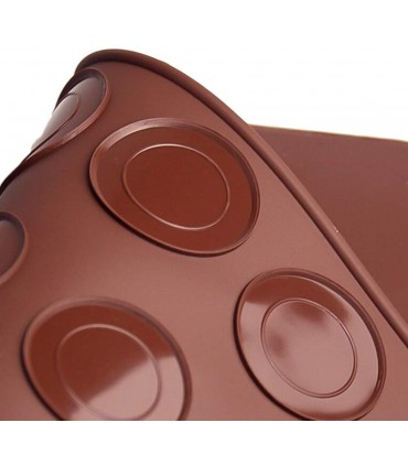 Силиконова подложка за печене на френски макарони, 39х29 см.