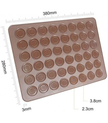 Силиконова подложка за печене на френски макарони, 39х29 см.