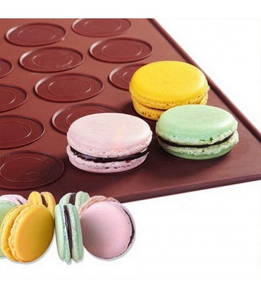 Силиконова подложка за печене на френски макарони, 39х29 см.