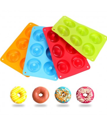 Силиконовата форма  с 6 гнезда за понички, подходяща за печене и замразяване