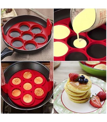 СИЛИКОНОВА ФОРМА ЗА ПАЛАЧИНКИ И ЯЙЦА ЗА 7 БР.