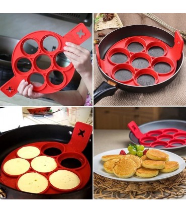 СИЛИКОНОВА ФОРМА ЗА ПАЛАЧИНКИ И ЯЙЦА ЗА 7 БР.