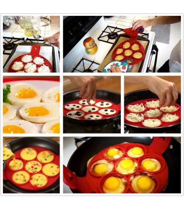 СИЛИКОНОВА ФОРМА ЗА ПАЛАЧИНКИ И ЯЙЦА ЗА 7 БР.