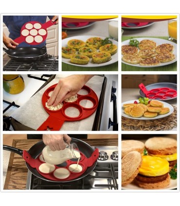 СИЛИКОНОВА ФОРМА ЗА ПАЛАЧИНКИ И ЯЙЦА ЗА 7 БР.