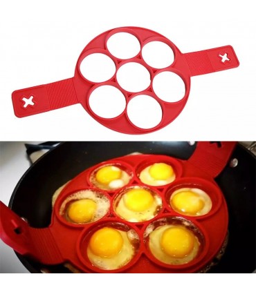 СИЛИКОНОВА ФОРМА ЗА ПАЛАЧИНКИ И ЯЙЦА ЗА 7 БР.