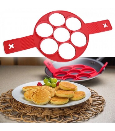 СИЛИКОНОВА ФОРМА ЗА ПАЛАЧИНКИ И ЯЙЦА ЗА 7 БР.