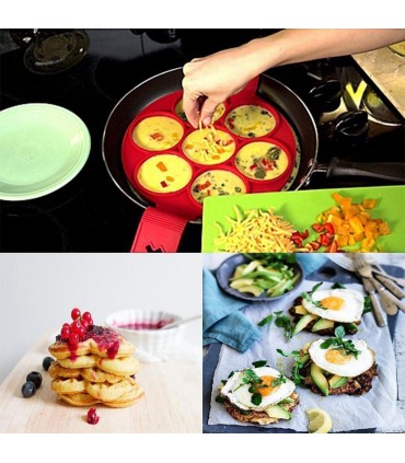 СИЛИКОНОВА ФОРМА ЗА ПАЛАЧИНКИ И ЯЙЦА ЗА 7 БР.