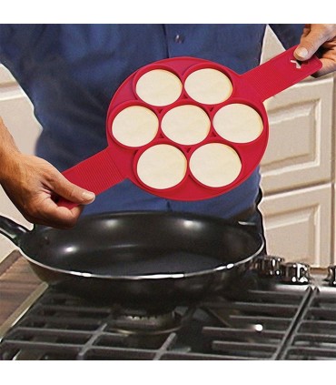 СИЛИКОНОВА ФОРМА ЗА ПАЛАЧИНКИ И ЯЙЦА ЗА 7 БР.