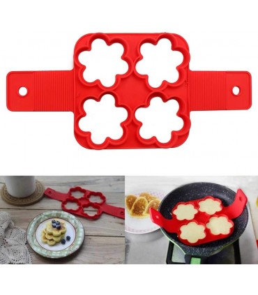 СИЛИКОНОВА ФОРМА ЗА ЯЙЦА И ПАЛАЧИНКИ С 4 ОТВОРА