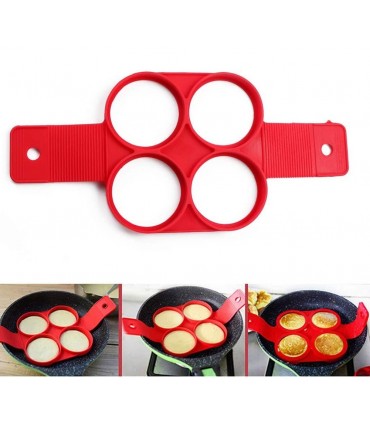 СИЛИКОНОВА ФОРМА ЗА ЯЙЦА И ПАЛАЧИНКИ С 4 ОТВОРА