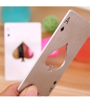 Метална отварачка Асо пика, в джобен размер