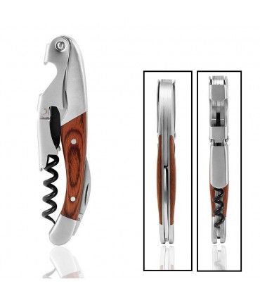 Сгъваем тирбушон с дървена дръжка