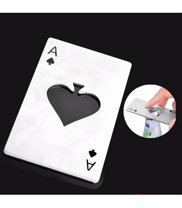 Метална отварачка Асо пика, в джобен размер