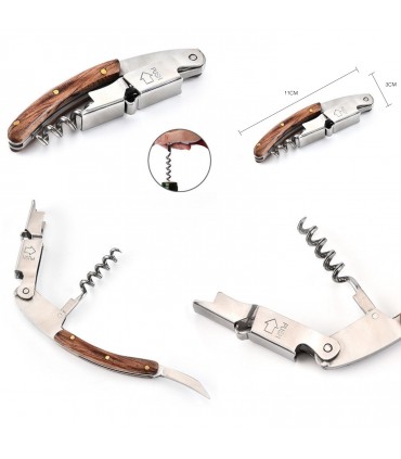 Сгъваем тирбушон с дървена дръжка