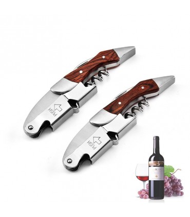 Сгъваем тирбушон с дървена дръжка