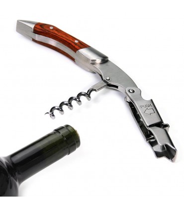 Сгъваем тирбушон с дървена дръжка