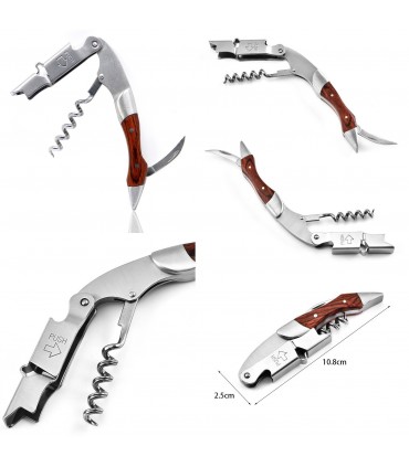 Сгъваем тирбушон с дървена дръжка