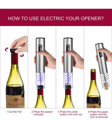 Комплект за вино с автоматичен тирбушон 4 в 1