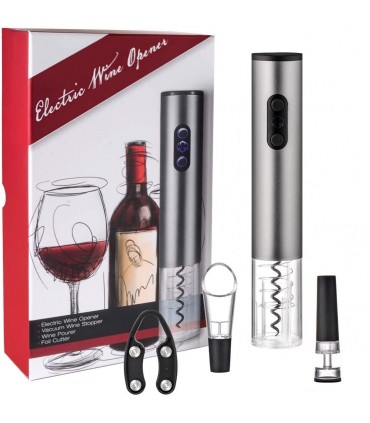 Комплект за вино с автоматичен тирбушон 4 в 1
