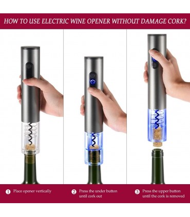 Електрически тирбушон за отваряне на вино