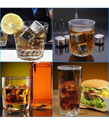 Метални кубчета за охлаждане на напитки с щипка