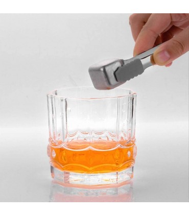 Метални кубчета за охлаждане на напитки с щипка