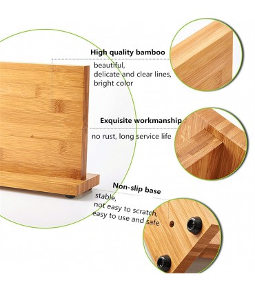 Дървена магнитна поставка за ножове