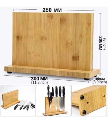 Дървена магнитна поставка за ножове