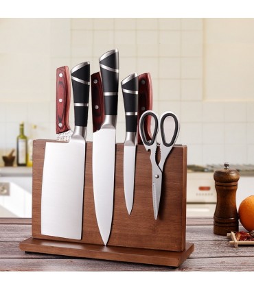 Дървена магнитна поставка за ножове