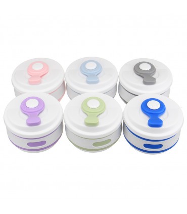 Сгъваема силиконова чаша с капак,  в различни цветове