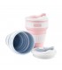 Сгъваема силиконова чаша с капак,  в различни цветове
