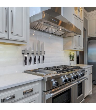 Магнитна алуминиева поставка за кухненски ножове