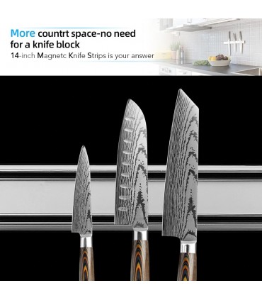 Магнитна алуминиева поставка за кухненски ножове