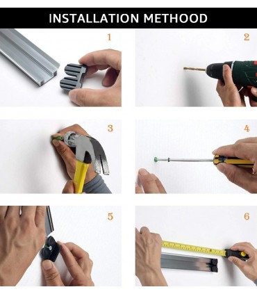 Магнитна алуминиева поставка за кухненски ножове