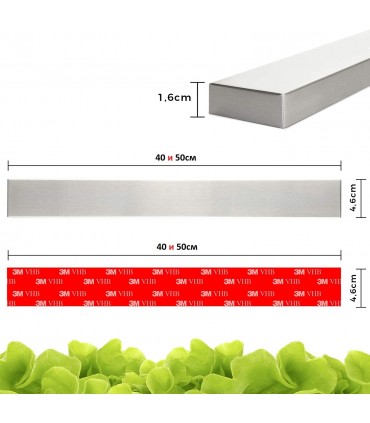 Залепваща стоманена магнитна поставка за ножове