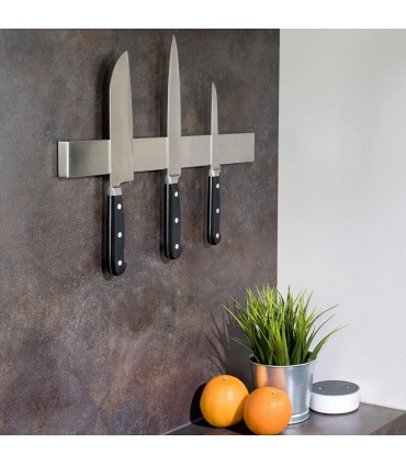 Залепваща стоманена магнитна поставка за ножове