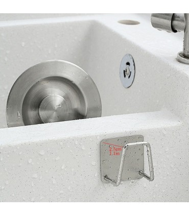 Стоманена поставка за домакинска гъба, залепваща за мивката