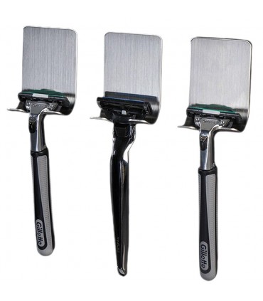 Метален държач за самобръсначка със залепващ монтаж